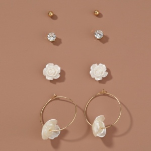 Over-sized Resin Flower Earrings
